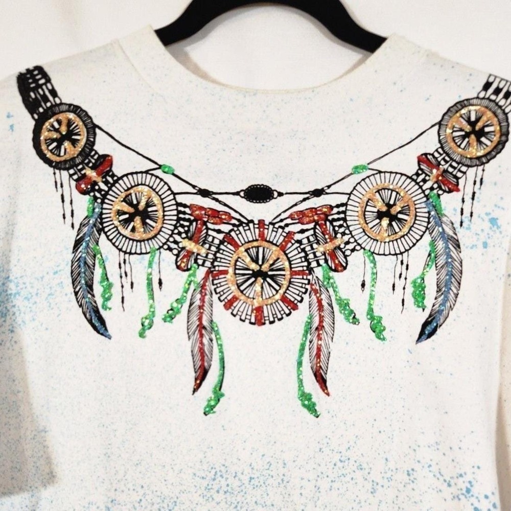 Vintage XL Native American Dream Catcher 100% Cotton USA Made Single Stitch Tee